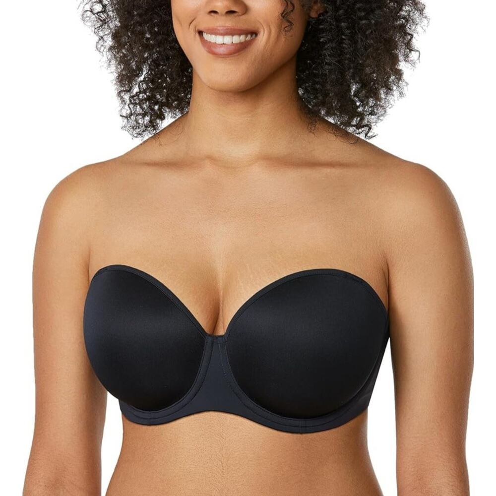 AISILIN Womens Strapless Bra Big Bust Contour Underwire Plus Size Multiway 38DD